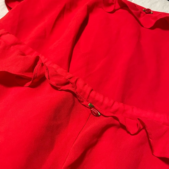 For Love and Lemons Red Rosette Lingerie Sheer Set RARE! S/M - Picture 4 of 6